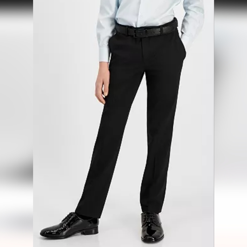 New!Michael Kors Boys Classic Black Dress Pants/Slacks Wool Blend Y2K Cottagecor